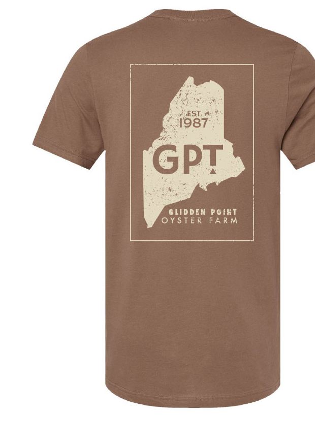 Maine Map Tee, Brown