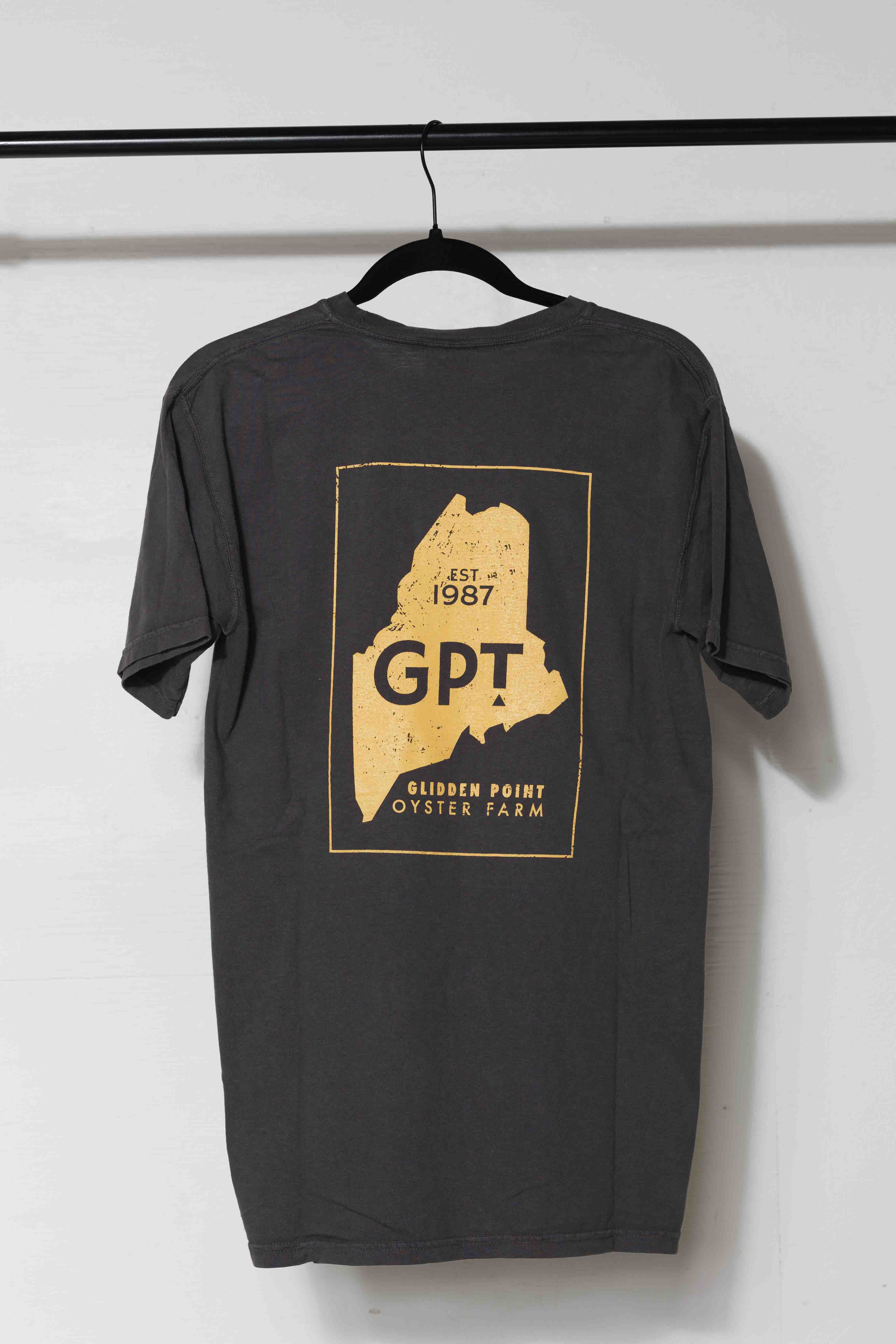 Maine Map Tee, Gray