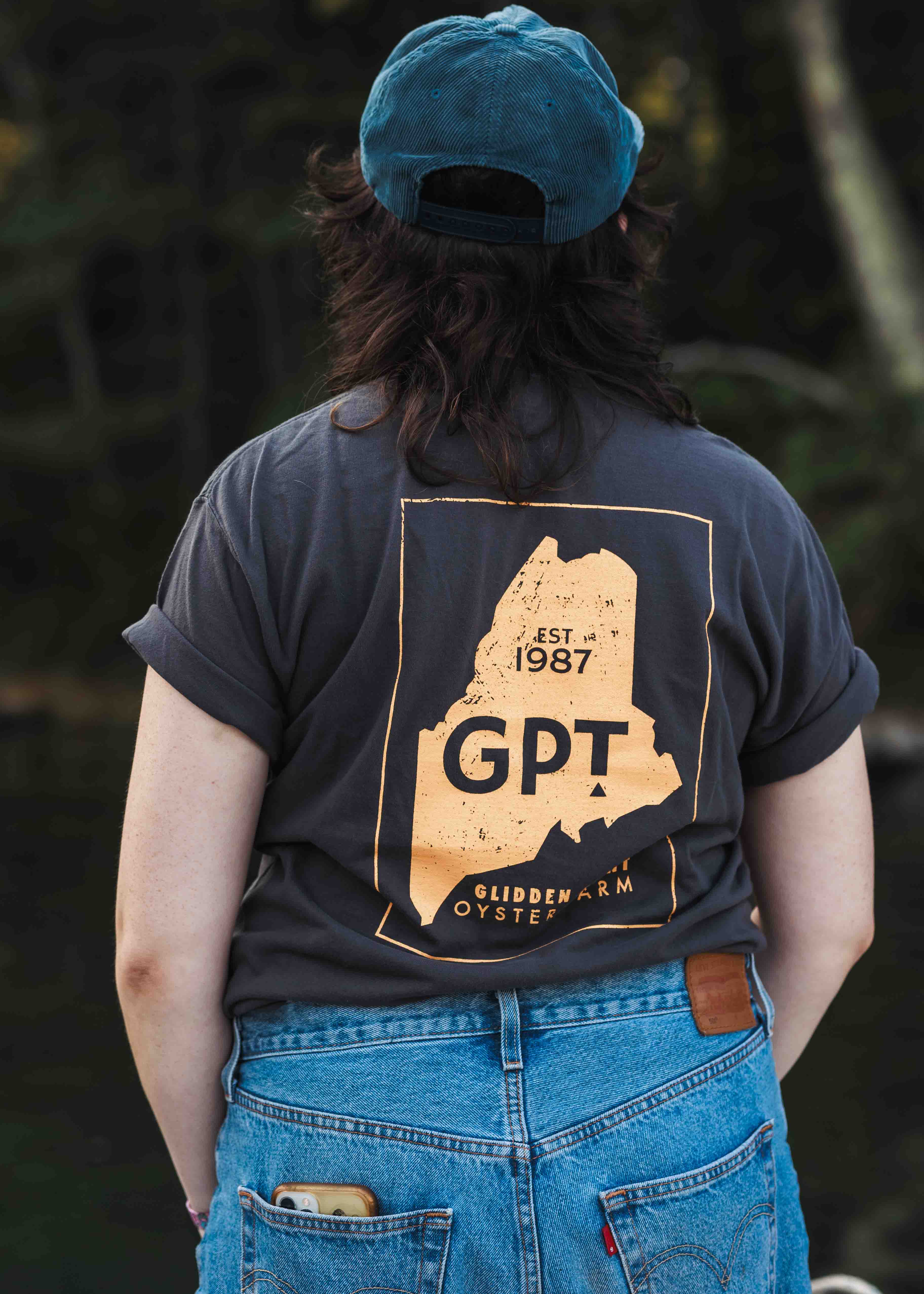 Maine Map Tee, Gray