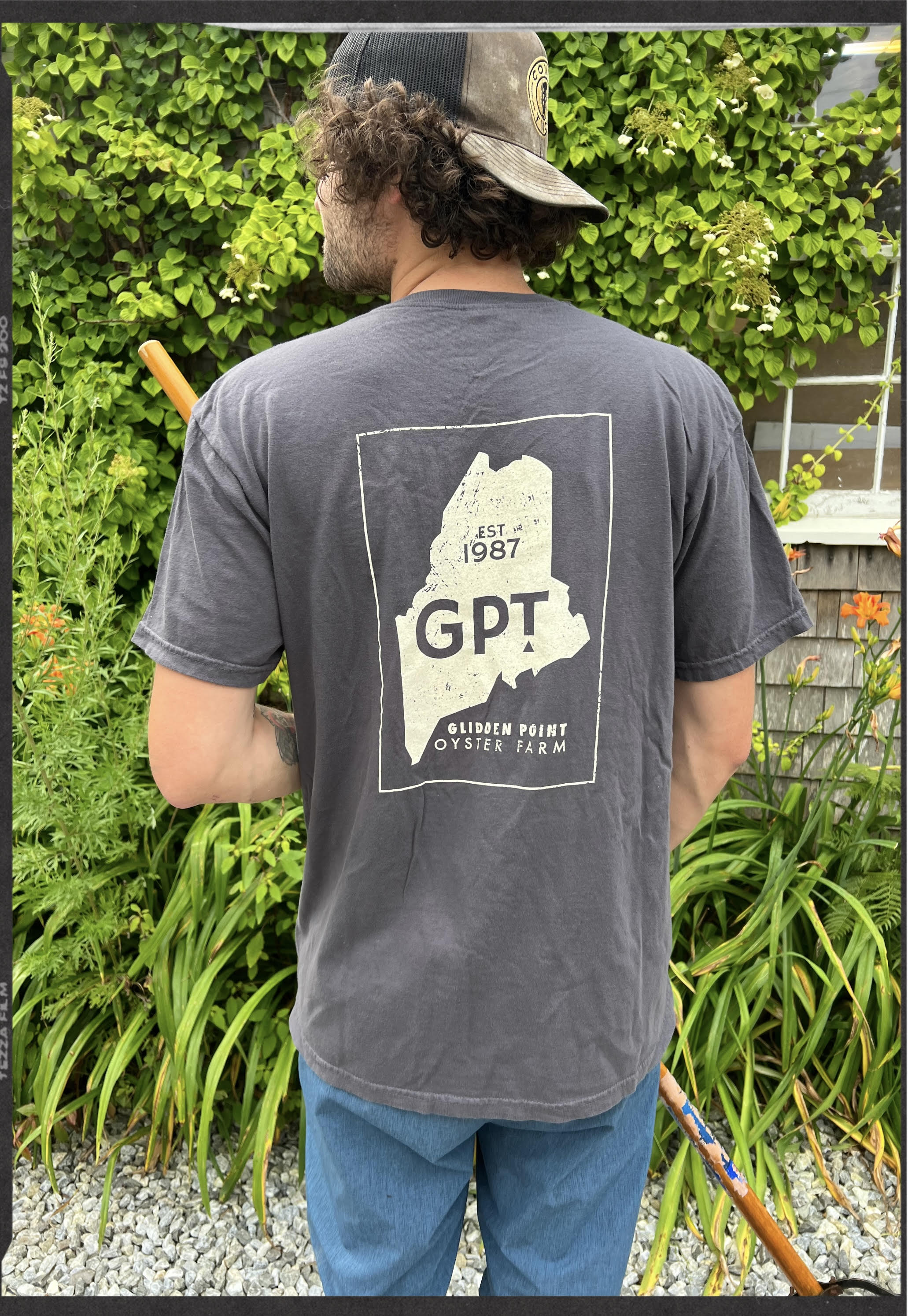 Maine Map Tee, Gray